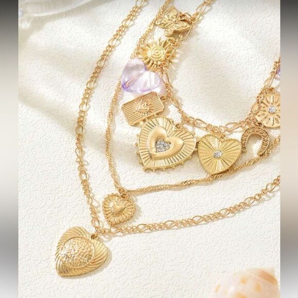 Heart Necklace Set #2132 - Picture 3 of 8